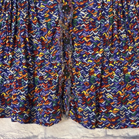 Maeve Anthropologie Lila Tank Pintuck Confetti Button Front Top Blouse Size S - Picture 8 of 15